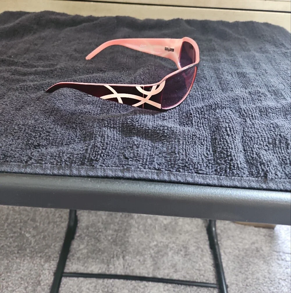 Pink Sunglasses with Purple Lenses